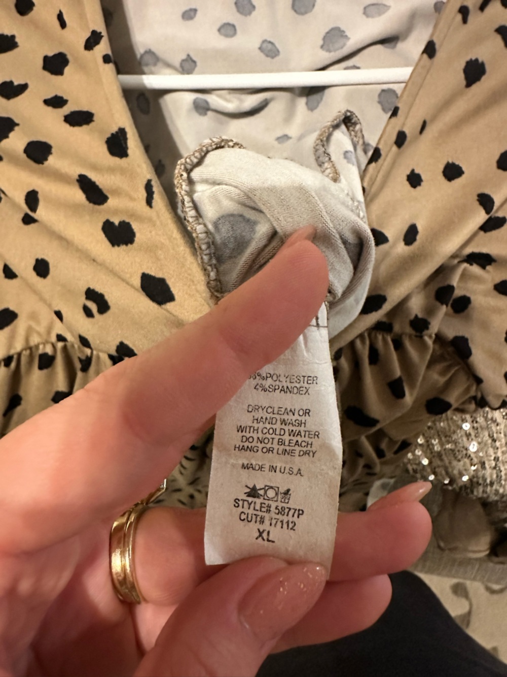 entro Taupe Midi Dress with Black Spot Print - Picture 3 of 3